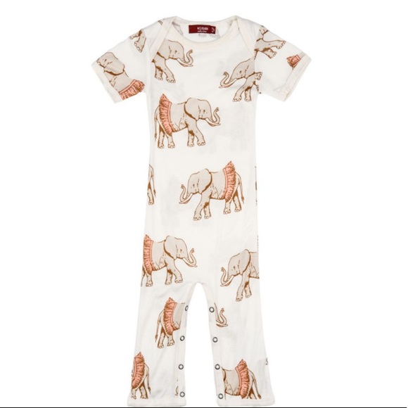 Milkbarn Other - 🎉HP🎉 Milkbarn Tutu Elephants Romper